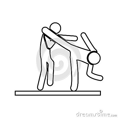 dodging icon. Element of cyber security for mobile concept and web apps icon. Thin line icon for website design and development, Stock Photo