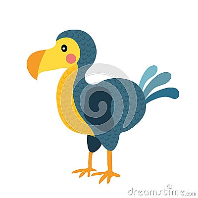 Dodo bird animal cartoon character vector illustration Vector Illustration