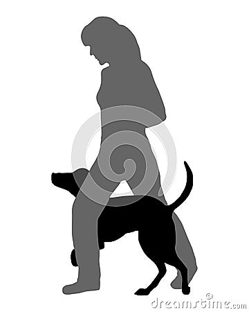 Dog agility: Command: Run through Vector Illustration