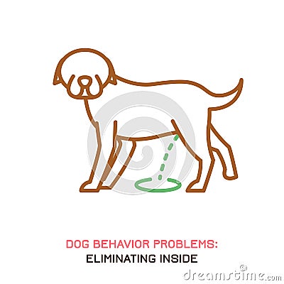 Dog Behavior Problem Icon Vector Illustration