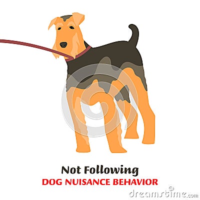 Dog Behavior Problems Icon Cartoon Illustration