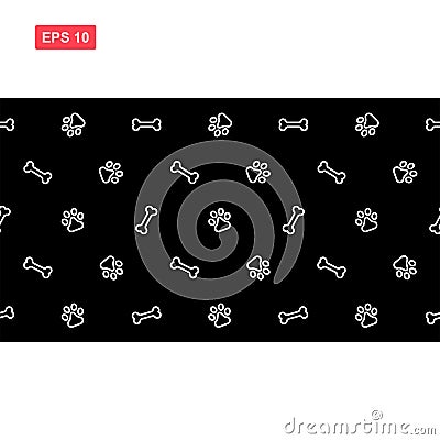 Dog bone pattern vector background 5 Vector Illustration