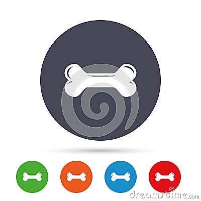 Dog bone sign icon. Pets food symbol. Vector Illustration