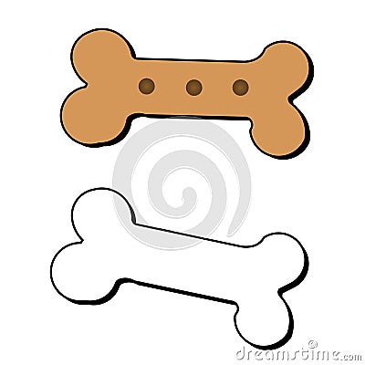 dog bone vector Vector Illustration