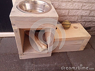 Dog bowl Stock Photo