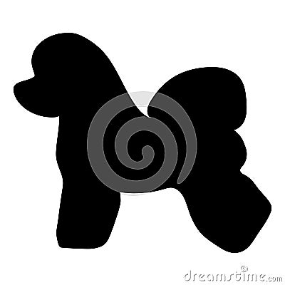 Dog breed Bichon Frise. Silhouette Vector Illustration