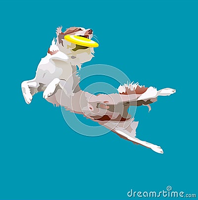 Dog is jumping Vector Illustration