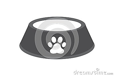 Dog, cat, animal or pet, food bowls, vector illustration. Badge. Web design Cartoon Illustration