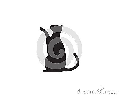 Dog and cat shiluette logo vector illustration Cartoon Illustration