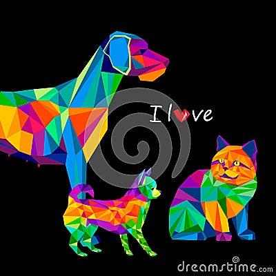 Dog chihuahua vector cartoon pedigree friendship small Vector Illustration