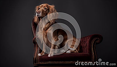 Dog closeup full body on background, Generative AI. Stock Photo