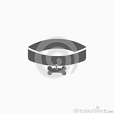 Dog collar icon, collar, band, accessory Vector Illustration