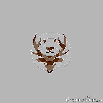 Dog deer concept logo design Stock Photo