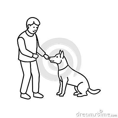 A dog is a domesticated animal known for its loyalty, intelligence, Vector Illustration