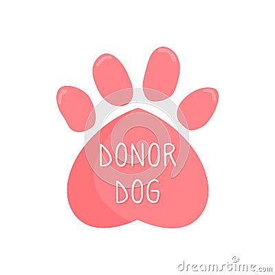 Dog donor concept. Blood donation. Vector illustration Vector Illustration