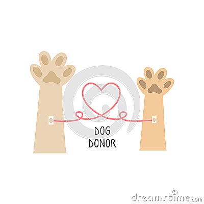 Dog donor concept. Blood donation. Vector illustration Vector Illustration