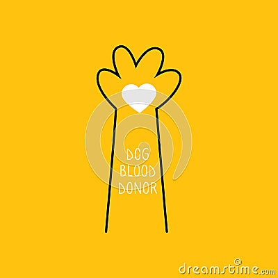 Dog donor concept. Blood donation. Vector illustration Vector Illustration