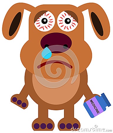 Dog flu Stock Photo