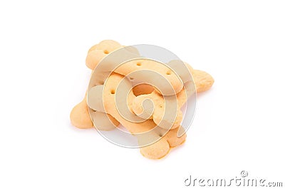 Dog food biscuit shaped like bones Stock Photo