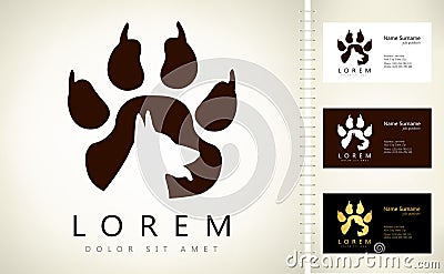 Dog-foot logo Vector Illustration