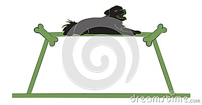 Dog on frame Vector Illustration