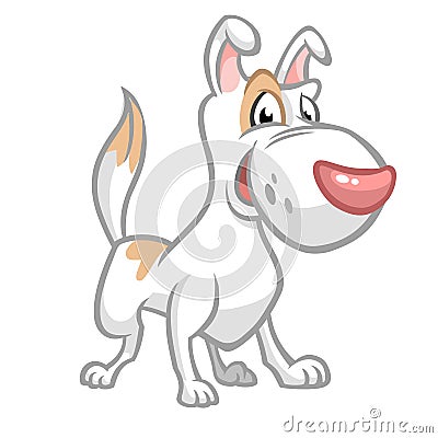 Funny Jack Russel Terrier dog cartoon Vector Illustration