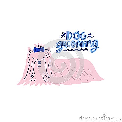 Dog Grooming Concept Vector Illustration