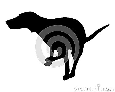 Dog is having a dump Vector Illustration