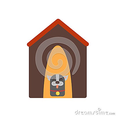 Dog house icon vector isolated on white background, Dog house sign , family symbols Vector Illustration