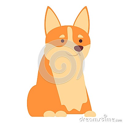 Dog icon cartoon vector. Corgi pet Vector Illustration