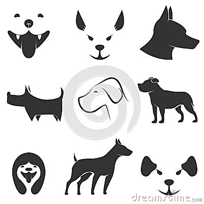 Dog icons Vector Illustration