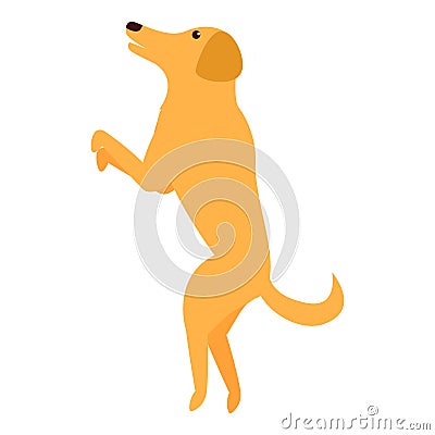 Dog jumping icon, cartoon style Vector Illustration