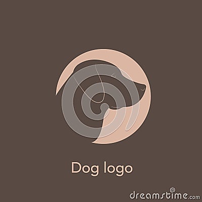 Dog Labrador logo. Vector Illustration