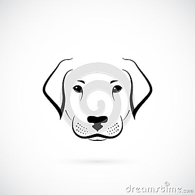 Dog labrador on white background. Vector Illustration
