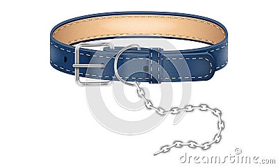 dog leather collar vector illustration Vector Illustration