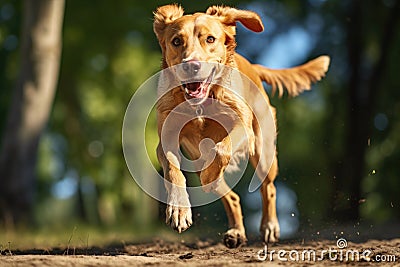 dog limping, with focus on the hind leg Stock Photo