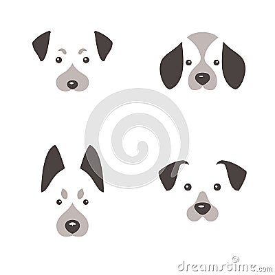 Dog logo. Dog icon set. Vector illustration. Vector Illustration