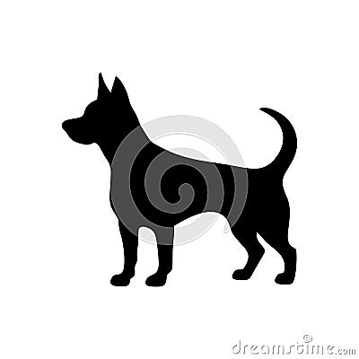 Dog Logo of pet silhouette clipart Vector Illustration