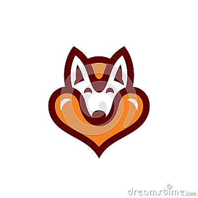 Dog Love sign. Vector Illustration