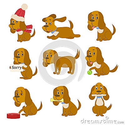 Dog is mans best friend Vector Illustration