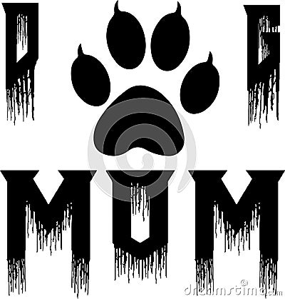 DOG MOM JPG IMAGE WITH SVG Cutfile for Cricut and Silhouette Stock Photo