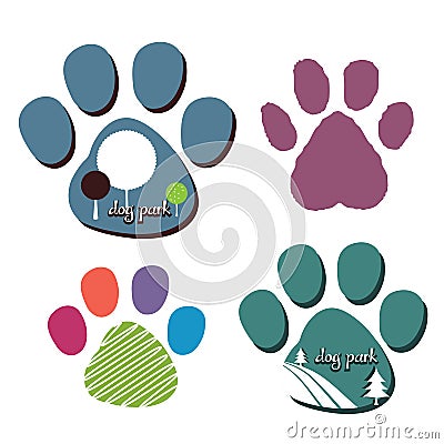 Dog park logos Vector Illustration