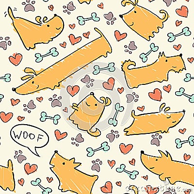 Dog pattern Vector Illustration