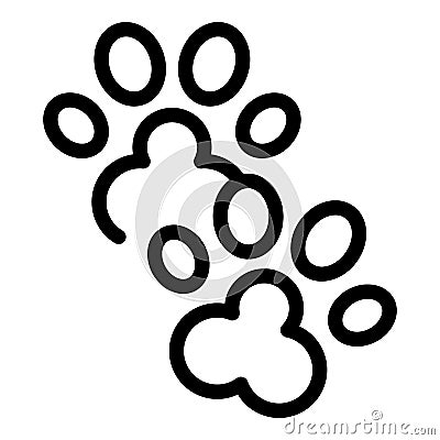 Dog paw icon outline vector. Walk pet Vector Illustration