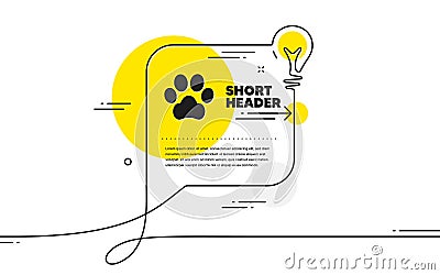 Dog paw icon. Pets care sign. Vector Vector Illustration