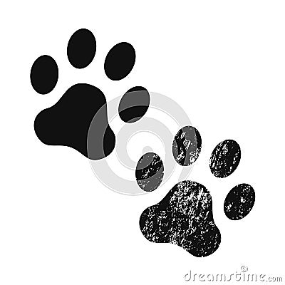 Dog paw print. Vector icon. Vector Illustration