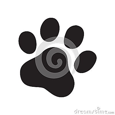 Dog paw vector footprint icon logo cat french bulldog symbol cartoon sign illustration doodle graphic Cartoon Illustration