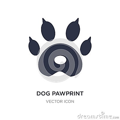 dog pawprint icon on white background. Simple element illustration from Charity concept Vector Illustration