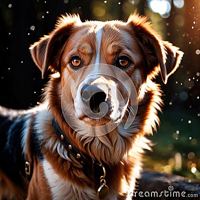 Dog pet animal living in nature, domesticated Stock Photo