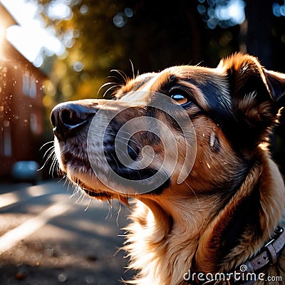 Dog pet animal living in nature, domesticated Stock Photo